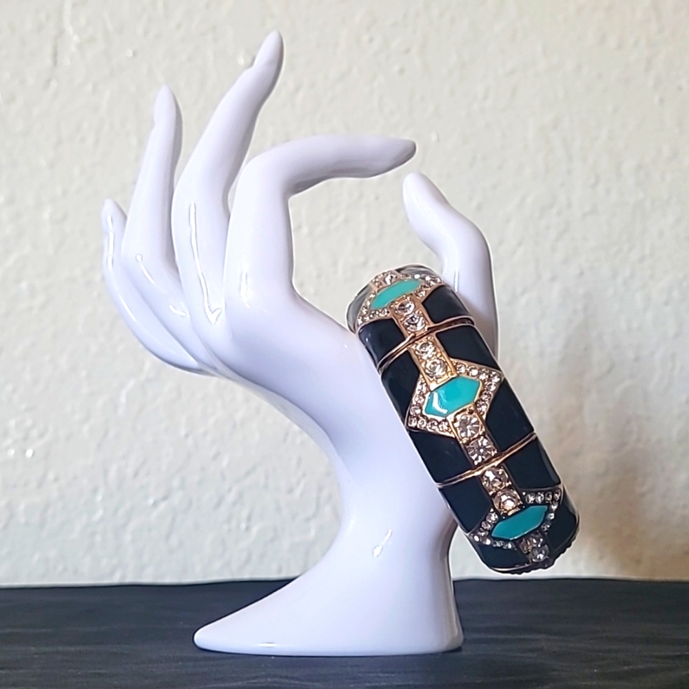 Chunky Turquoise/Black Bracelet